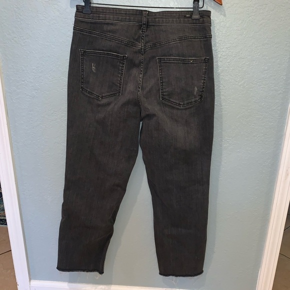 Anthropologie Pilcro Gray Relaxed Straight Leg Cropped Jeans size 30 - Picture 7 of 8